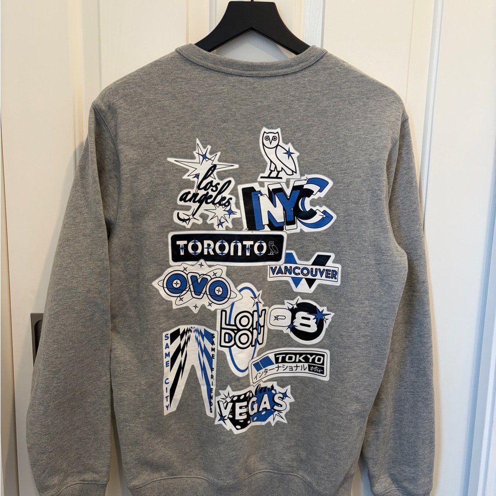 OVO Gray Graphic Crewneck sweatshirt